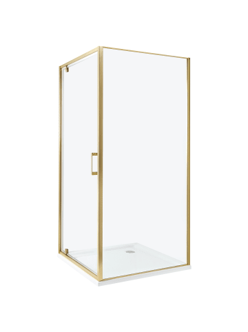 Duschkabine DARLI in Transparent/Gold - (W) 90 x (H) 185 x (L) 90 cm