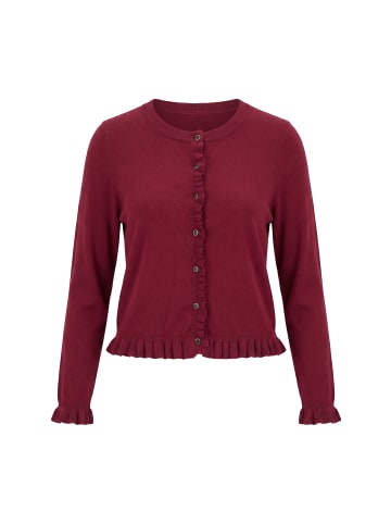 Strickjacke in dunkel weinrot