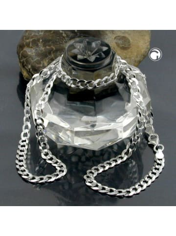 Kette 4,5mm flache Panzerkette Silber 925 50cm in silber