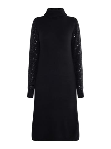 Damen Strickkleid Mit Pailletten in Schwarz