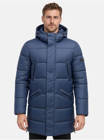 Wintermantel "A826" - mit Kapuze - in Navy
