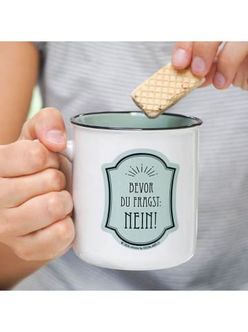 Tasse Bevor DU fragst: Nein!  in Türkis - 400ml