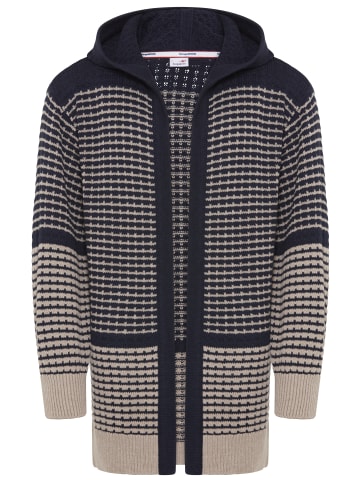 Longstrickjacke in marine