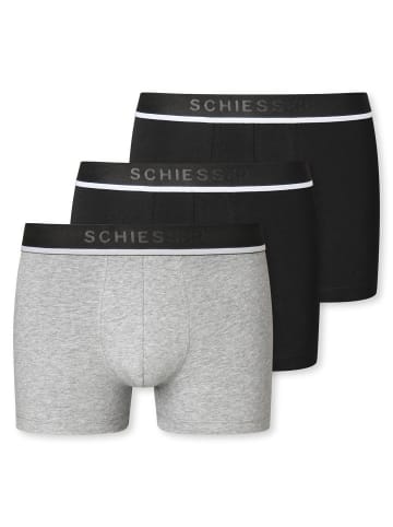 Boxershort 3er Pack in Schwarz/Grau