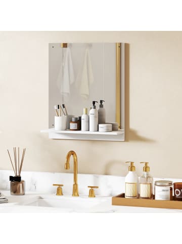 Badspiegel in Weiß 50L x 14B x 60H cm