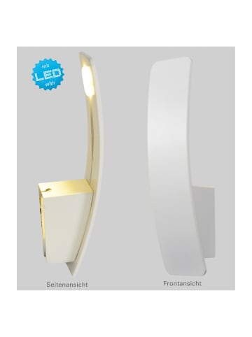 LED Wandleuchte "STAN" in weiß - (L)8 cm x (B)7 cm x (H)30 cm - EEK F