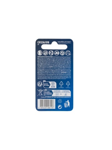 Philips Batterie Lithium CR123A 3V Phil-CR123A/01B