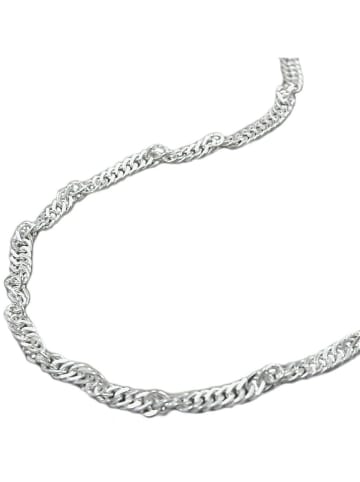 Kette 2mm Singapurkette diamantiert Silber 925 50cm in silber