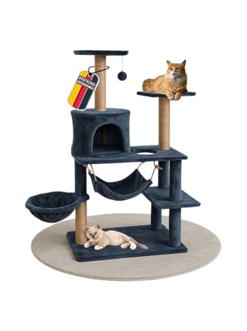 Kratzbaum für Katzen 5 Etagen in Anthrazit