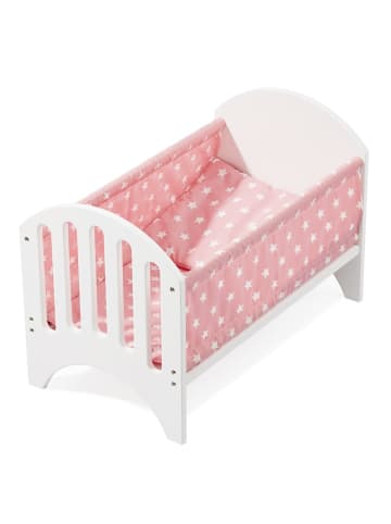 Puppenmöbel Puppenbett "Stars" aus Holz weiß ab 3 Jahre