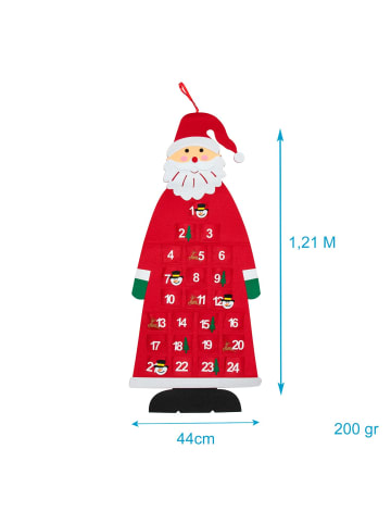 Nikolaus Adventskalender Weihnachtsmann DIY Kalender in Rot