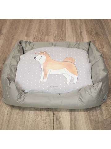 Hundekorb Akita Inu Lebensretter ohne Spruch in Grau Pastell