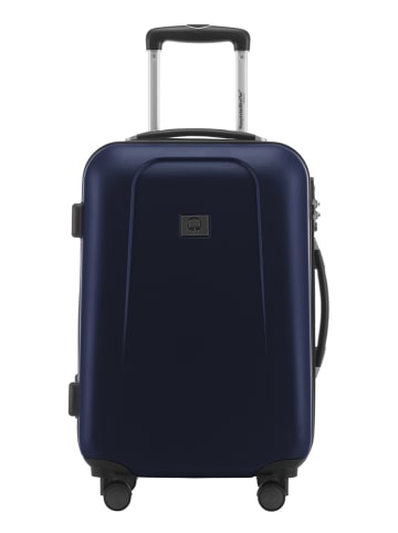 Wedding - Handgepäck-Koffer 4 Doppelrollen Hand Luggage TSA in Dunkelblau