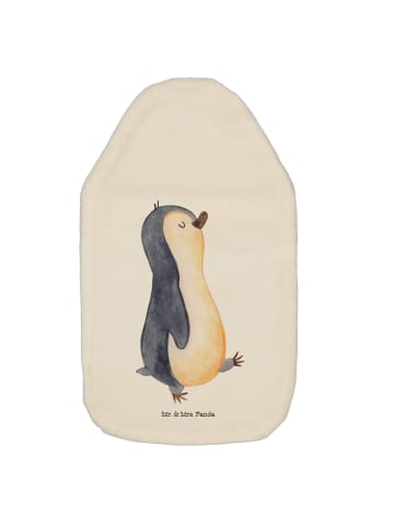 Wärmflasche Pinguin mHerzieren ohne Spruch in Weiß