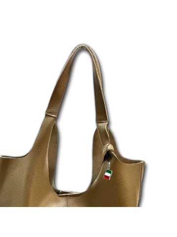 Florence Shopper Leder taupe, beige ca. 37cm