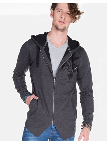 Sweatjacke in ANTHRAZIT