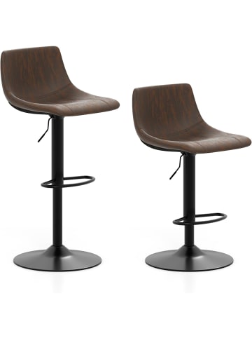 2er Set Barhocker 83-105 cm in Braun
