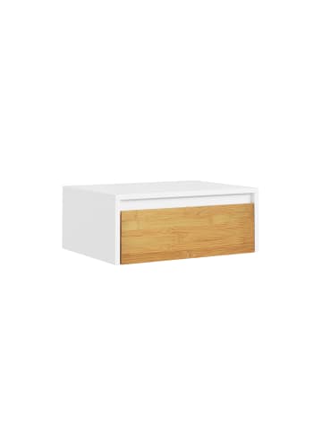 Nachttisch in Reinweiß - (W) 30 x (H) 11 x (L) 40 cm