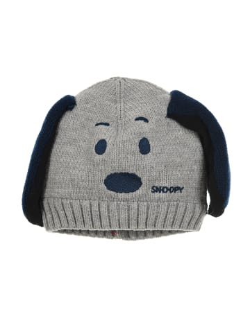 Wintermütze mit Bommel in Grau
