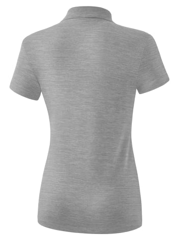 Damen Teamsport Poloshirt in grau melange