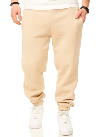 Jogginghose - im Straight-Fit als Lange Trainingshose Sweatpants in Beige