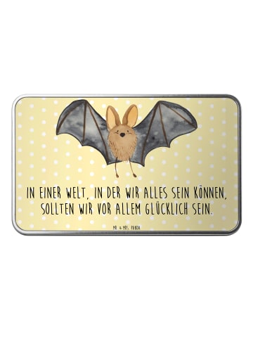 Geschenkbox Fledermaus Flügel mit Spruch in Gelb Pastell