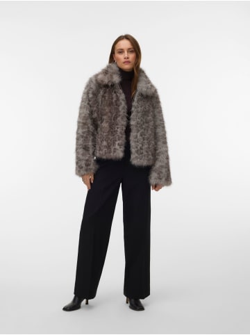VMLIA Short Jacket mit Leodruck in Medium Grey Melange