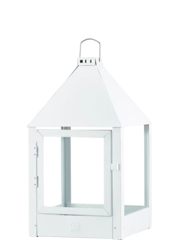 Allwetter Laterne Mega Quadro Weiß 52 cm