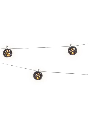 LED Solar Lichterkette Feuerball Flammeneffekt 8 Leuchtkugeln 2,1m in schwarz