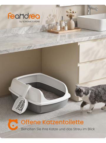 Katzentoilette Boxal in Weiß - (B)50.5 x (H)19.5 x (T)37.5 cm