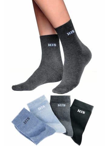 Basicsocken in hellblau, blau, grau, schwarz