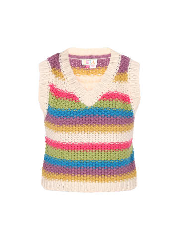 Women Vest in offwhite multicolor