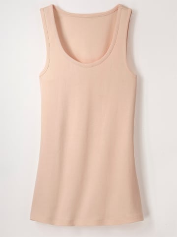 Achselhemd in apricot + mauve + champagner