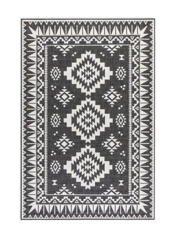 Elle Decoration Gemini In- und Outdoor Wendeteppich - schwarz