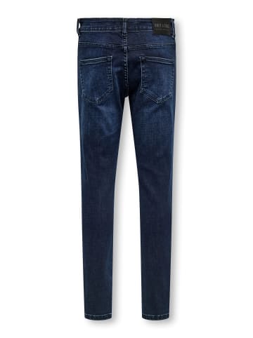 Slim Fit Jeans in Blue Black Denim 1