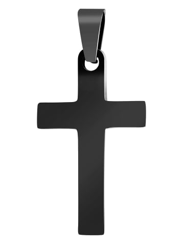 Unisex Anhänger – Kreuz Kreuzanhänger aus Edelstahl in schwarz
