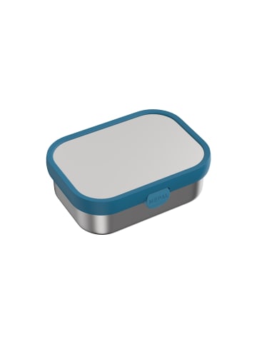 Edelstahl-Brotdose mit Gabel Campus in Cool Blue 18 x 13 cm