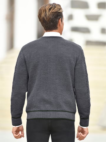 Strickjacke in grau-meliert