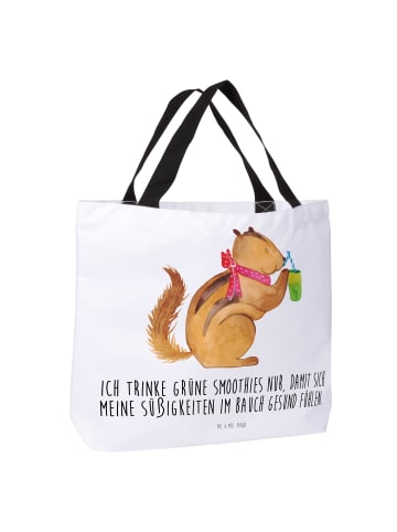 Shopper Eichhörnchen Smoothie mit Spruch in Weiß