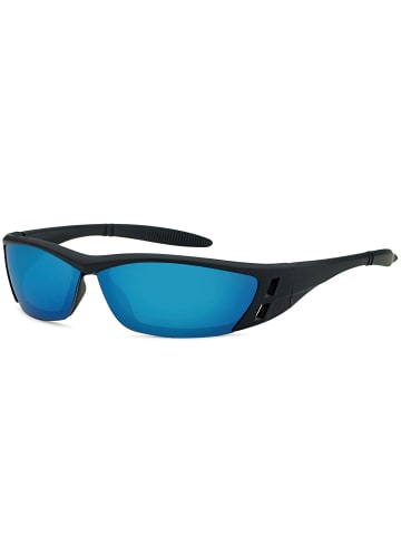 Sport Sonnenbrille in Blau Verspiegelt