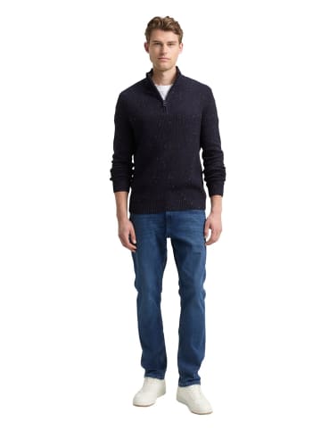Pullover STRUCTURED MIX KNIT TROYER in Blau