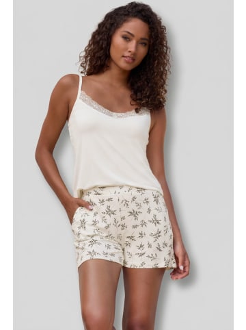 Shorty in creme-geblümt