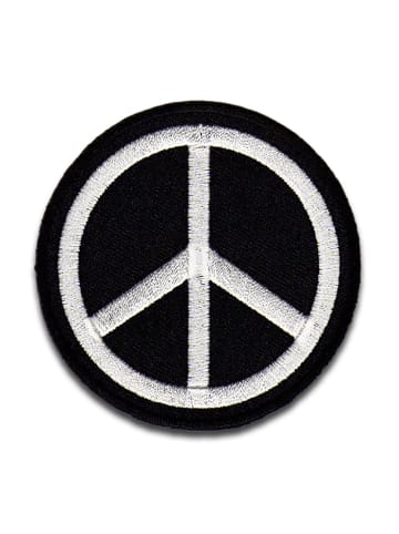 Peace Zeichen Frieden LiebeApplikation Bügelbild inSchwarz