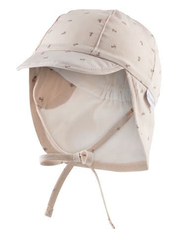 Schirmmütze mit Nackenschutz Anker in beige