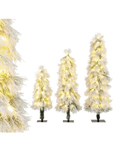 Künstlicher Weihnachtsbaum 3er Set in Weiß