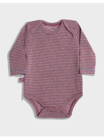Baby Langarmbody in Bordeaux Melange