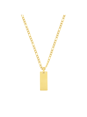Kette mit Anhänger Edelstahl, IP Gold in Gold