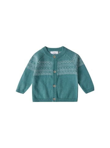 Cardigan mit Norweger-Muster in salbei