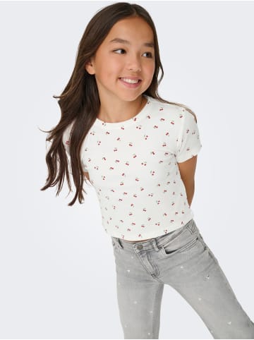 T-Shirt KOGBELLA LIFE AOP S/S TOP JRS in cloud dancer cherry