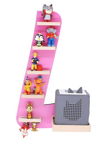 Holz Regal Buchstabe L für Toniebox Tonies Figuren in Pink